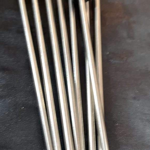 Black/Yellow Stone and Stainless Steel Set of 8 Drink Stirs - Picture 3 of 4